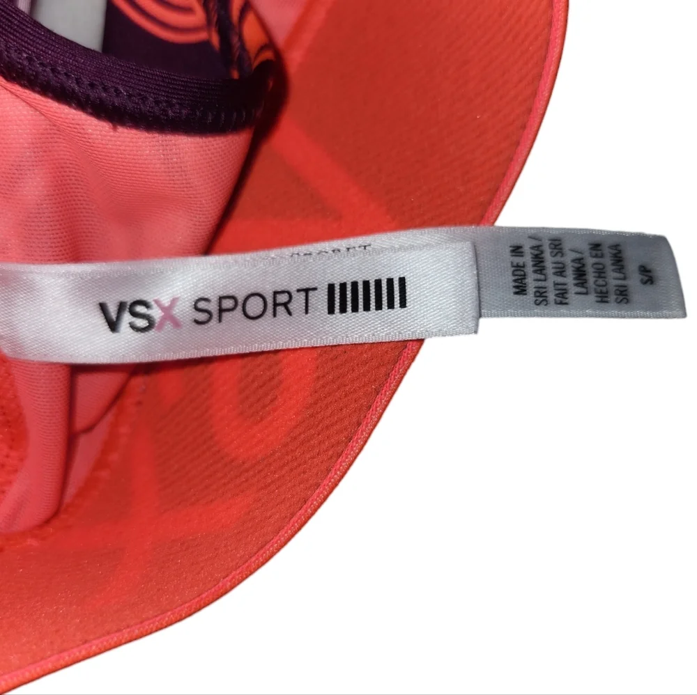 VSX‎ Victoria's Secret Sports Bra Purple Orange Graphic Print Activewear